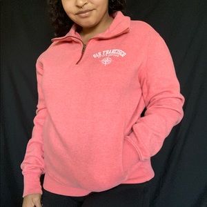 coral san francisco pullover hoodie